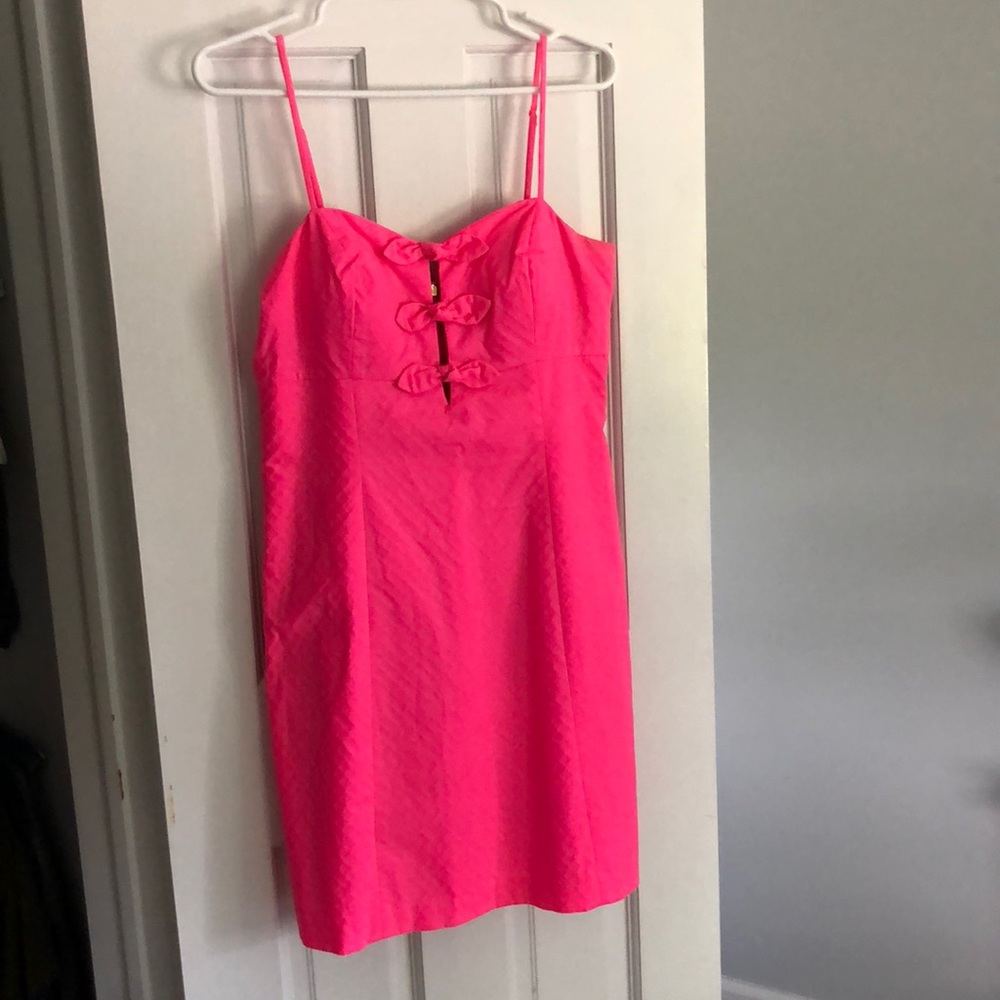 Lilly Pulitzer pink strapped mini dress size 6